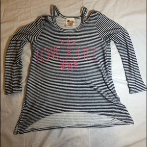 Girls long sleeve striped long sleeve shirt